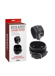 Черные наручники Surrender Wrist Restraints - Chisa - купить с доставкой в Оренбурге