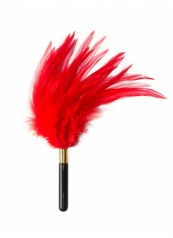 Красный перьевой тиклер Plume - 23 см. - Lola Lingerie - купить с доставкой в Оренбурге