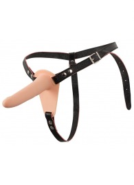 Телесный поясной страпон с вибрацией Vibrating Strap-On - 15,7 см. - Orion - купить с доставкой в Оренбурге