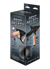 Черный пояс для женщин BEST SELECT с 3 насадками - LOVETOY (А-Полимер) - купить с доставкой в Оренбурге