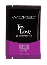 Лубрикант на водной основе для использования с игрушками WICKED Toy Love - 3 мл. - Wicked - купить с доставкой в Оренбурге