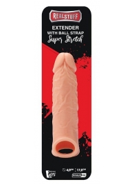 Телесная насадка EXTENDER WITH BALL STRAP 6.5 - 17 см. - Dream Toys - в Оренбурге купить с доставкой