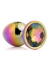 Голографическая анальная втулка с радужным кристаллом - 7,1 см. - Dream Toys - купить с доставкой в Оренбурге