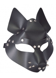 Черная маска Wolf с шипами - Sitabella - купить с доставкой в Оренбурге
