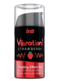 Жидкий интимный гель с эффектом вибрации Vibration! Strawberry - 15 мл. - INTT - купить с доставкой в Оренбурге