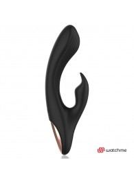 Черный вибратор-кролик с пультом-часами Anne s Desire Rabbit Vibe Wireless Watchme - 20,5 см. - DreamLove