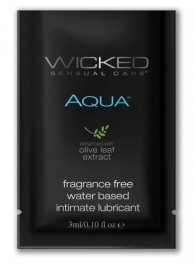 Легкий лубрикант на водной основе с алое Wicked Aqua - 3 мл. - Wicked - купить с доставкой в Оренбурге