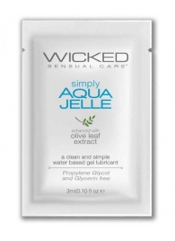 Гель-лубрикант Simply Aqua Jelle - 3 мл. - Wicked - купить с доставкой в Оренбурге