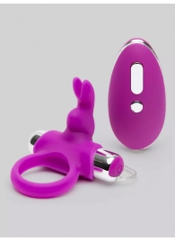 Лиловое виброкольцо с пультом ДУ Remote Control Cock Ring - Happy Rabbit - в Оренбурге купить с доставкой