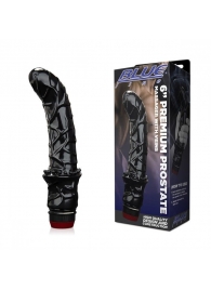 Черный вибромассажер простаты 6  Premium Prostate Massager - BlueLine - в Оренбурге купить с доставкой