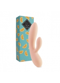 Бежевый вибратор-кролик Lea Rabbit Vibrator - 20,2 см. - FeelzToys