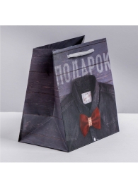 Ламинированный квадратный пакет «Мужской стиль» - 14 х 14 х 9 см. - Сима-Ленд - купить с доставкой в Оренбурге