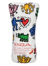 Мастурбатор-туба Keith Haring Soft Tube CUP - Tenga - в Оренбурге купить с доставкой