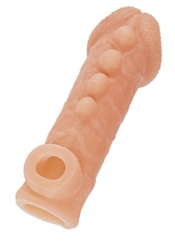 Телесная закрытая насадка с шишечками Cock Sleeve Size S - 13,8 см. - KOKOS - в Оренбурге купить с доставкой