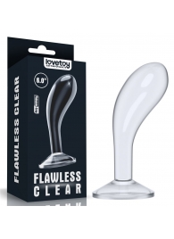 Прозрачный стимулятор простаты Flawless Clear Prostate Plug - 15 см. - Lovetoy - в Оренбурге купить с доставкой