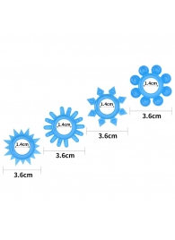 Набор из 4 голубых, светящихся в темноте эрекционных колец Lumino Play - Lovetoy - в Оренбурге купить с доставкой