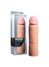 Телесная фаллическая насадка на пенис Magnum Xtender - 23 см. - Blush Novelties - в Оренбурге купить с доставкой