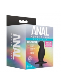 Черный анальный вибромассажёр Silicone Vibrating Prostate Massager 02 - 10,8 см. - Blush Novelties - в Оренбурге купить с доставкой