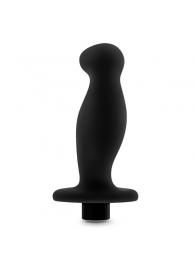 Черный анальный вибромассажёр Silicone Vibrating Prostate Massager 02 - 10,8 см. - Blush Novelties - в Оренбурге купить с доставкой