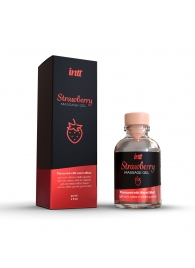 Массажный гель с ароматом клубники Strawberry - 30 мл. - INTT - купить с доставкой в Оренбурге