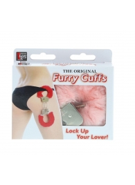 Металлические наручники с розовой меховой опушкой METAL HANDCUFF WITH PLUSH PINK - Dream Toys - купить с доставкой в Оренбурге