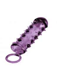 Закрытая фиолетовая насадка с пупырышками SAMURAI PENIS SLEEVE PURPLE - 14,5 см. - NMC - в Оренбурге купить с доставкой