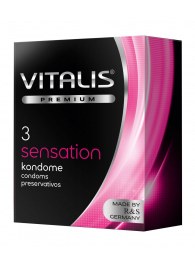 Презервативы с пупырышками и кольцами VITALIS PREMIUM sensation - 3 шт. - Vitalis - купить с доставкой в Оренбурге