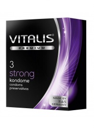Презервативы с утолщенной стенкой VITALIS PREMIUM strong - 3 шт. - Vitalis - купить с доставкой в Оренбурге