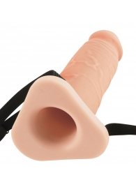 Телесный реалистичный фаллоимитатор с полостью Silicone Hollow Extension - 20 см. - Pipedream - купить с доставкой в Оренбурге