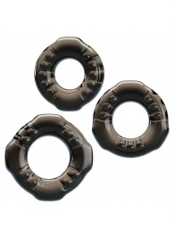 Набор из 3 эластичных дымчатых эрекционных колец - Baile - в Оренбурге купить с доставкой
