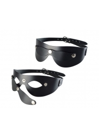 Черная кожаная маска  Новичок - Sitabella - купить с доставкой в Оренбурге