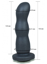 Черная анальная рельефная насадка-фаллоимитатор - 15 см. - LOVETOY (А-Полимер) - купить с доставкой в Оренбурге