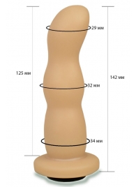 Телесная рельефная насадка Harness - 14,2 см. - LOVETOY (А-Полимер) - купить с доставкой в Оренбурге