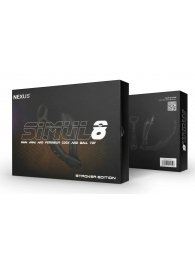 Черный вибромассажер простаты Nexus Simul8 Stroker Edition с кольцами для пениса и мошонки - Nexus Range - в Оренбурге купить с доставкой