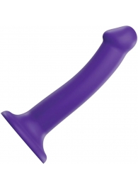 Фиолетовый фаллоимитатор-насадка Strap-On-Me Dildo Dual Density size M - 18 см. - Strap-on-me - купить с доставкой в Оренбурге