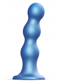 Голубая насадка Strap-On-Me Dildo Plug Balls size S - Strap-on-me - купить с доставкой в Оренбурге