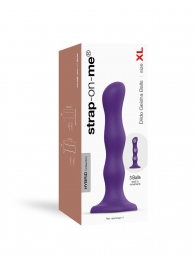 Фиолетовая насадка Strap-On-Me Dildo Geisha Balls size XL - Strap-on-me - купить с доставкой в Оренбурге