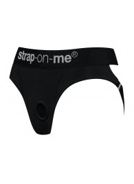 Черные трусики для насадок Heroine Lingerie Harness - size M - Strap-on-me - купить с доставкой в Оренбурге