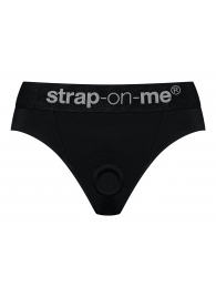 Черные трусики для насадок Heroine Lingerie Harness - size L - Strap-on-me - купить с доставкой в Оренбурге