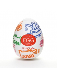 Мастурбатор-яйцо Keith Haring EGG STREET - Tenga - в Оренбурге купить с доставкой