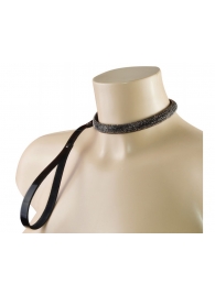 Эффектный сверкающий ошейник с поводком  Гламур - Sitabella - купить с доставкой в Оренбурге