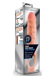 Телесная насадка на пенис 9 Inch Cock Sheath Extender - 22,2 см. - Blush Novelties - в Оренбурге купить с доставкой