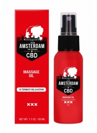 Стимулирующее массажное масло CBD from Amsterdam Massage Oil - 50 мл. - Shots Media BV - купить с доставкой в Оренбурге