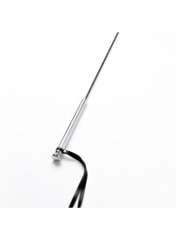 Черный кожаный стек с гладкой ручкой - 55 см. - Crazy Handmade - купить с доставкой в Оренбурге