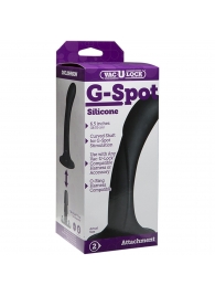 Черная изогнутая насадка Vac-U-Lock G-Spot - 16,5 см. - Doc Johnson - купить с доставкой в Оренбурге