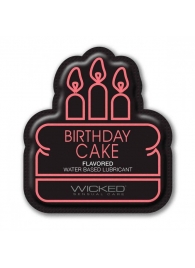 Лубрикант на водной основе со вкусом торта с кремом Wicked Aqua Birthday cake - 3 мл. - Wicked - купить с доставкой в Оренбурге