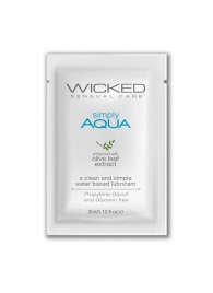 Легкий лубрикант на водной основе Wicked Simply AQUA - 3 мл. - Wicked - купить с доставкой в Оренбурге