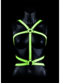 Портупея Body Harness с неоновым эффектом - размер L-XL - Shots Media BV - купить с доставкой в Оренбурге