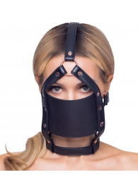 Черный намордник с кляпом-шаром Head Harness With A Gag - Orion - купить с доставкой в Оренбурге