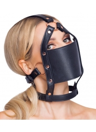 Черный намордник с кляпом-шаром Head Harness With A Gag - Orion - купить с доставкой в Оренбурге